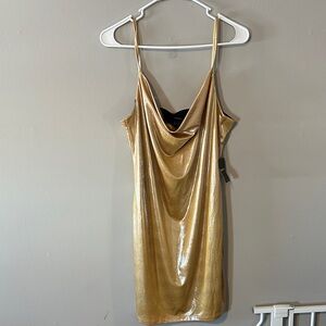 Forever 21 Shiny Gold Dress